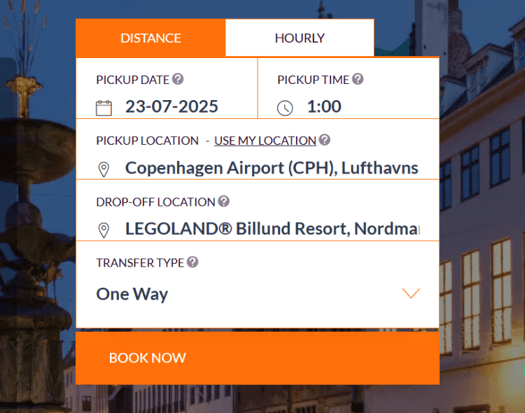 Chauffeur Service Booking Form