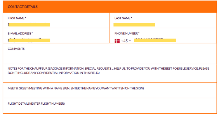 Enter Your Contact Details